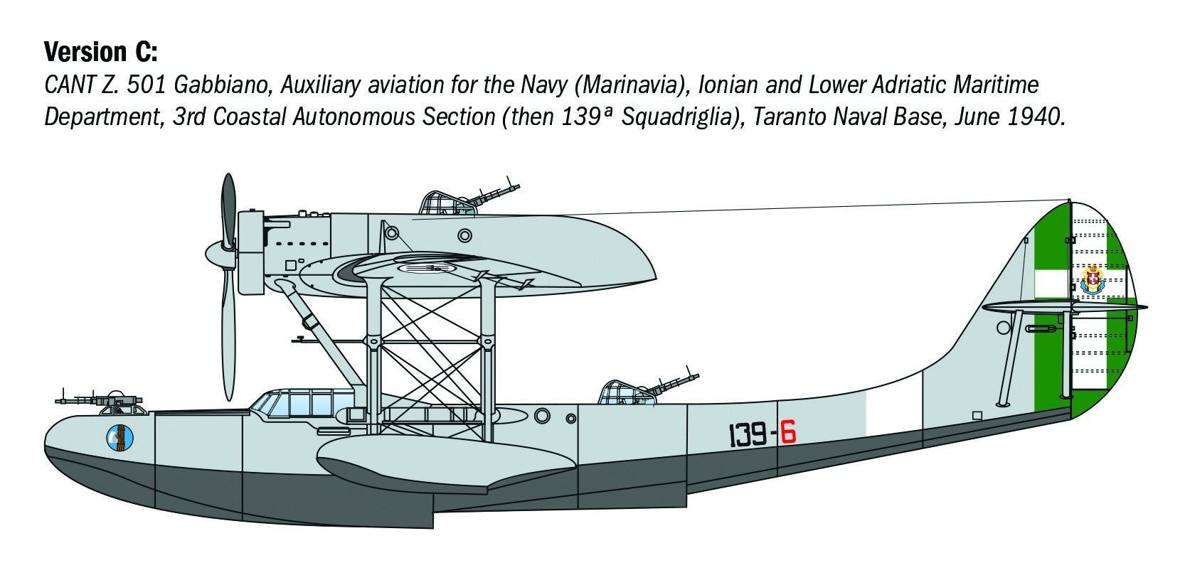 Italeri 1:72 CANT Z.501 Gabbiano - 112_005