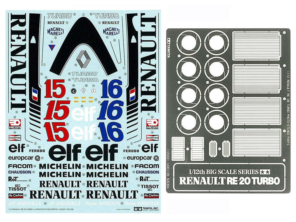 Tamiya 1/12 Renault RE20 Turbo F1 Car W/ Photo Etch - 12033_9