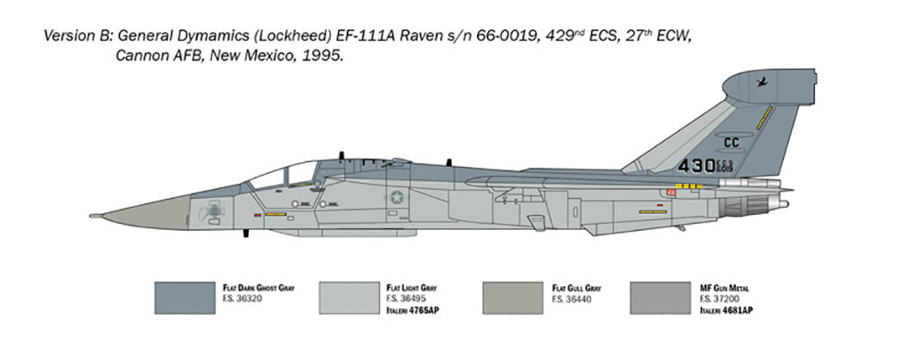 Italeri 1:72 EF-111 A Raven 1235 Plastic Model Kit - 1235_ (6)