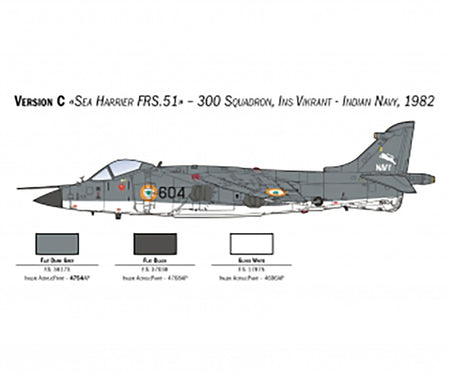 Italeri 1:72 FRS.1 Sea Harrier Plastic Mode Kit - 1236_01