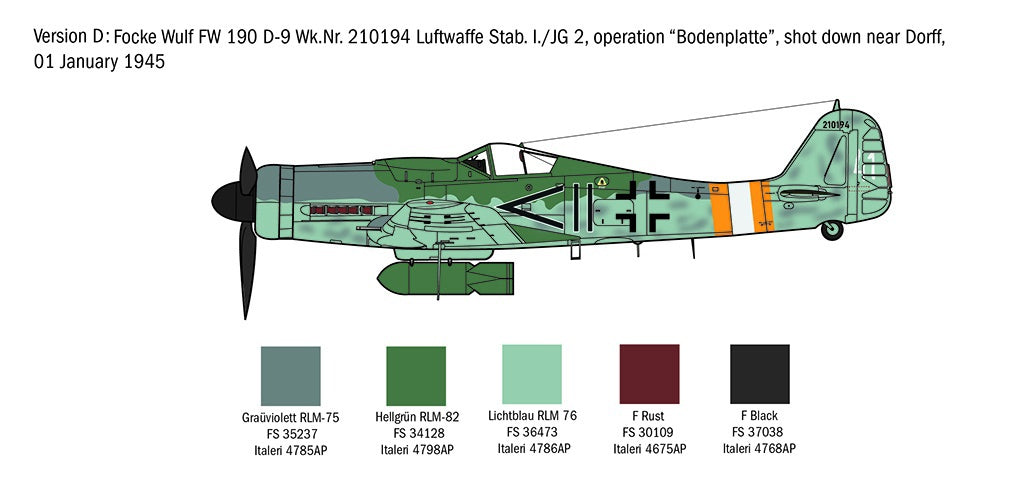 Italeri 1:72  1312 FW 190 D-9 RR Plastic Model Kit - 1312_ (5)