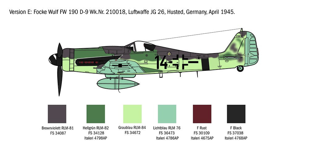 Italeri 1:72  1312 FW 190 D-9 RR Plastic Model Kit - 1312_ (6)