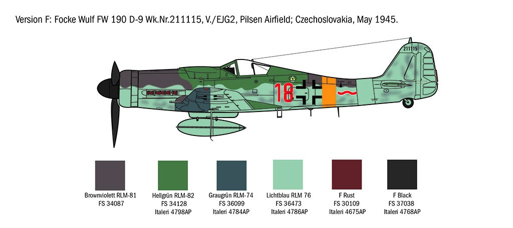Italeri 1:72  1312 FW 190 D-9 RR Plastic Model Kit - 1312_ (7)