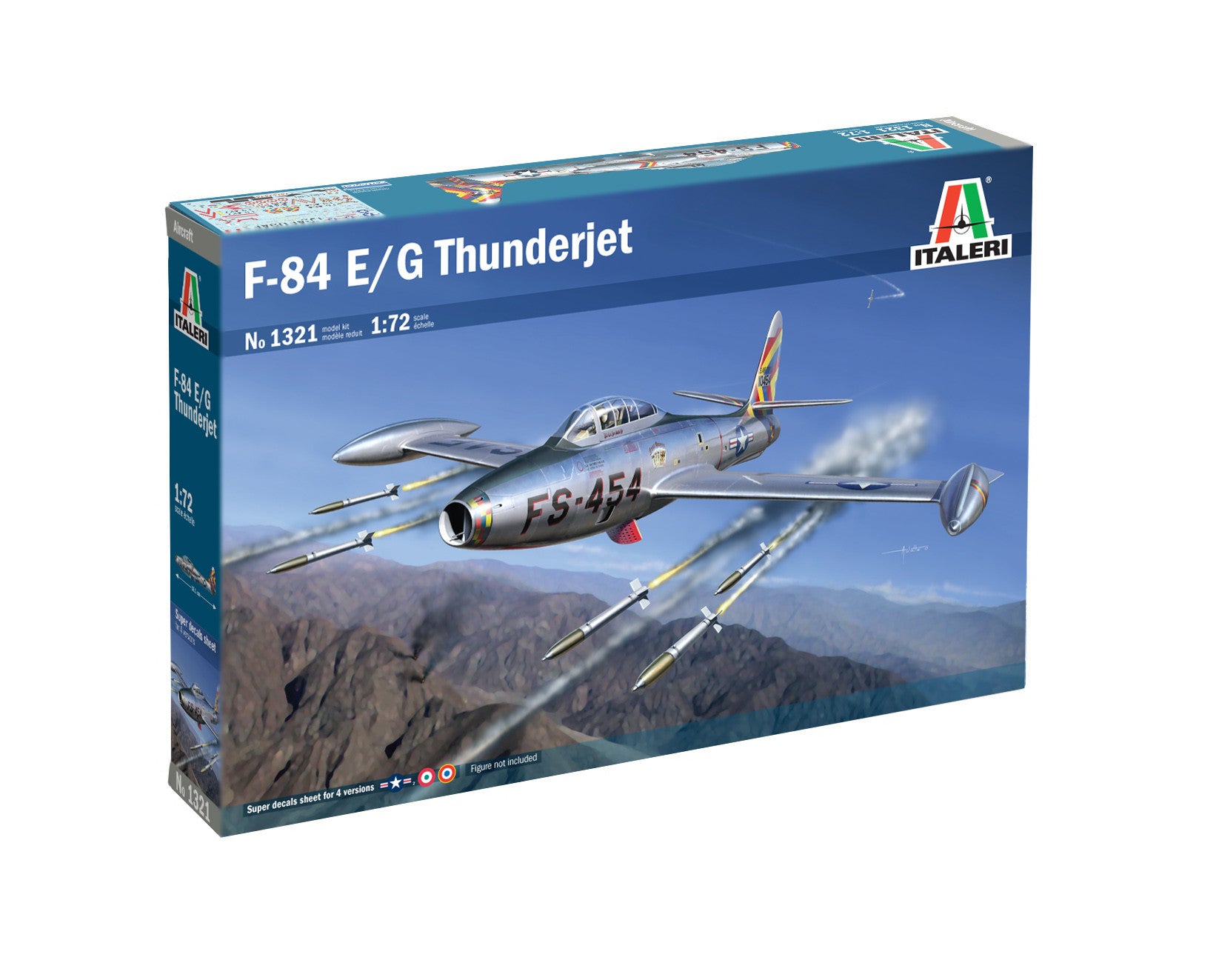 Italeri 1:72  F-84 E/G Thunderjet  Fighter-Bomber plastic model kit - 1321_02