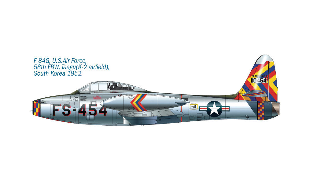 Italeri 1:72  F-84 E/G Thunderjet  Fighter-Bomber plastic model kit - 1321_04