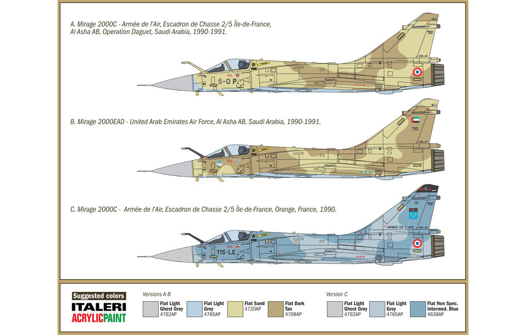 Italeri 1:72 French Mirage 2000C - 1381_003