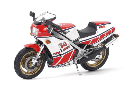 Tamiya 14037 plastic model of a Yamaha RZV  motorcycle in red and white