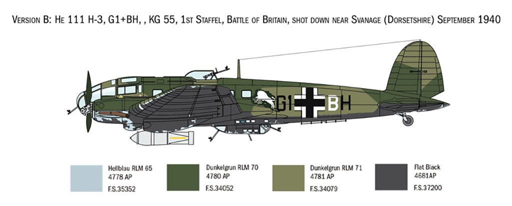 Italeri 1:72 Heinkel HE-111 H-6 Battle of Britain 80th Anniversary 1436 - 1436_05