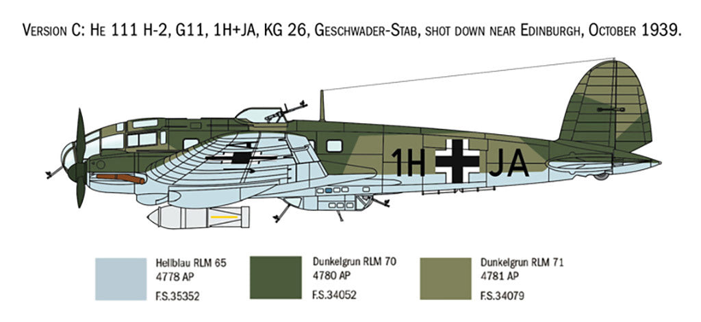 Italeri 1:72 Heinkel HE-111 H-6 Battle of Britain 80th Anniversary 1436 - 1436_06