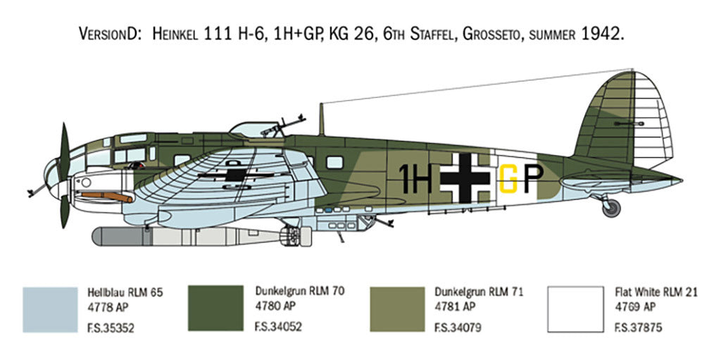 Italeri 1:72 Heinkel HE-111 H-6 Battle of Britain 80th Anniversary 1436 - 1436_07