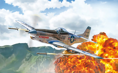 Italeri 1:72 US North American F-51D Mustang Korean War Plastic Model Kit - 1452_01