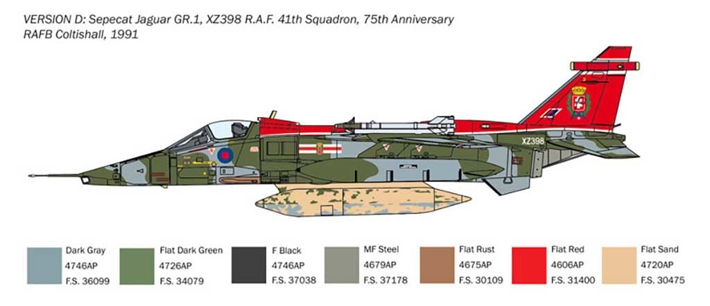 Italeri 1:72 RAF Jaguar GR.1/GR.3 R.A.F 1:72 - 1459_07