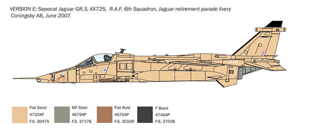 Italeri 1:72 RAF Jaguar GR.1/GR.3 R.A.F 1:72 - 1459_08