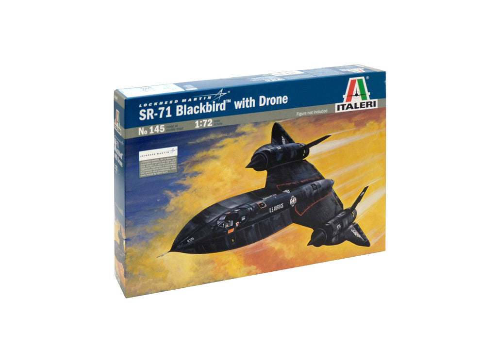 Italeri 1:72 US SR-71 Blackbird with Drone 145 Plastic Model Kit - 145_002