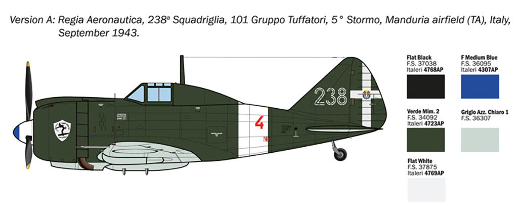 Italeri 1:72 Reggiane Re.2002 Ariete Plastic Model Kit - 1472_(4)