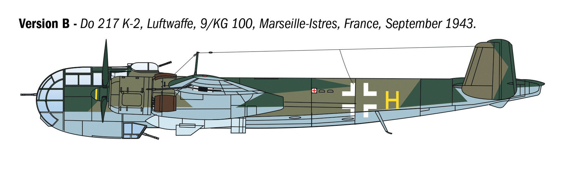 Italeri 1/72 Dornier Do 217 K-1/K-2 with Fritz X Guided Bombs - 1488_05