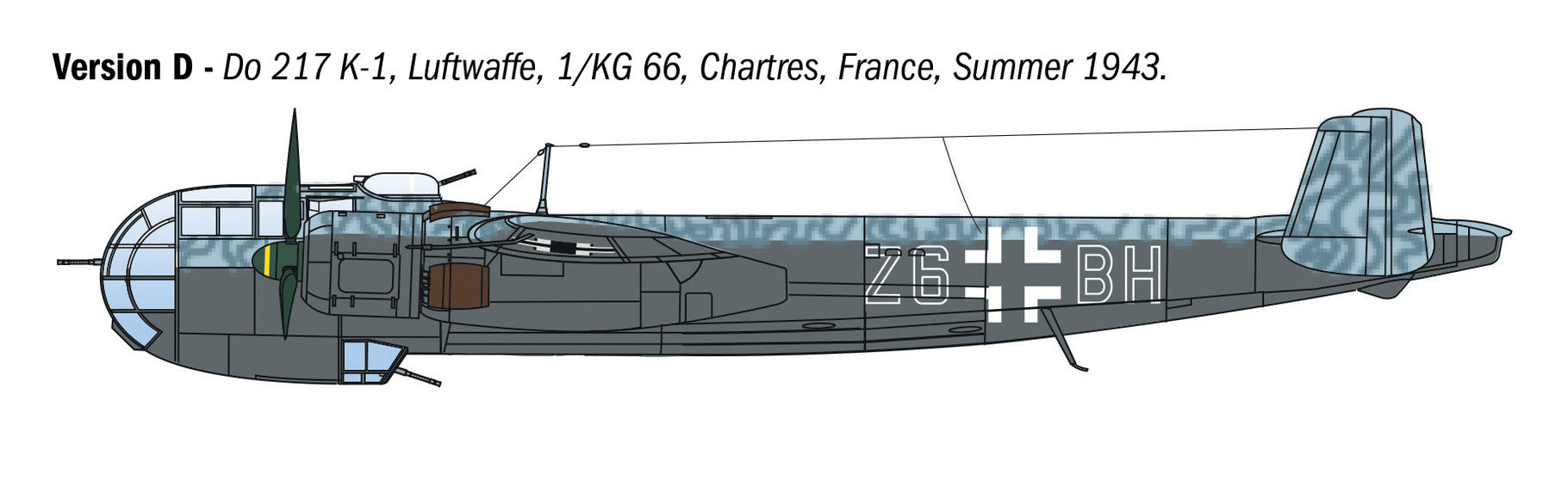 Italeri 1/72 Dornier Do 217 K-1/K-2 with Fritz X Guided Bombs - 1488_07