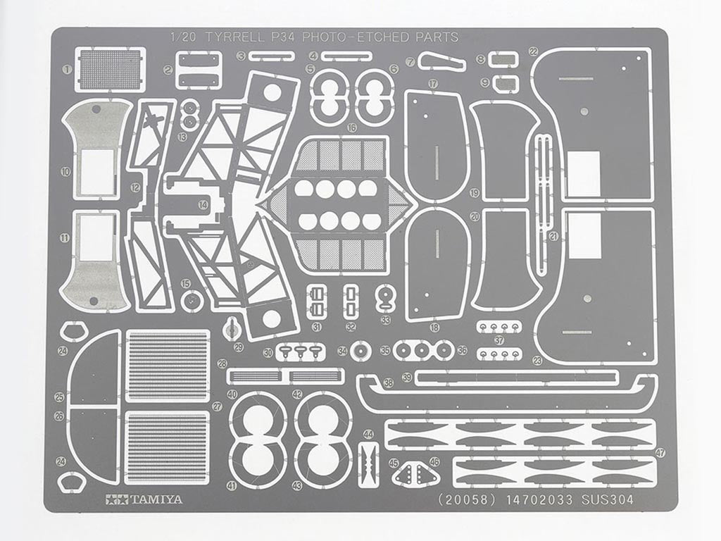 Tamiya 1:20 Tyrell P34 Six Wheeler 1976 Japan GP 20058 Plastic Model Kit - 20058_5