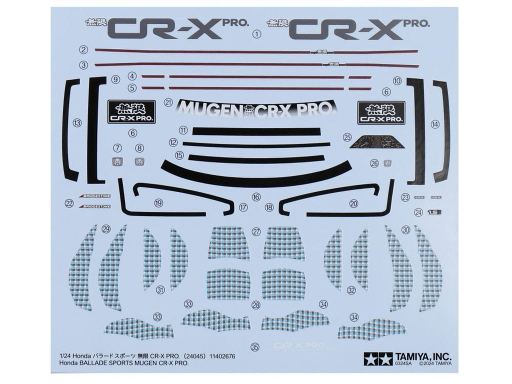 Tamiya 1:24 Honda BS Mugen CR-X PRO - 24045_007