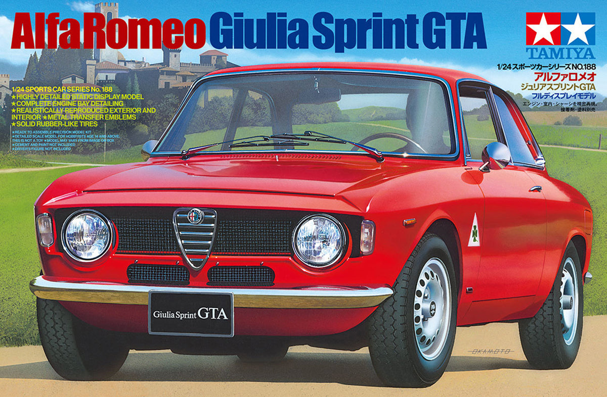 Tamiya 1:24 Alfa Romeo Giulia Sprint GTA plastic model kit - 24188_3