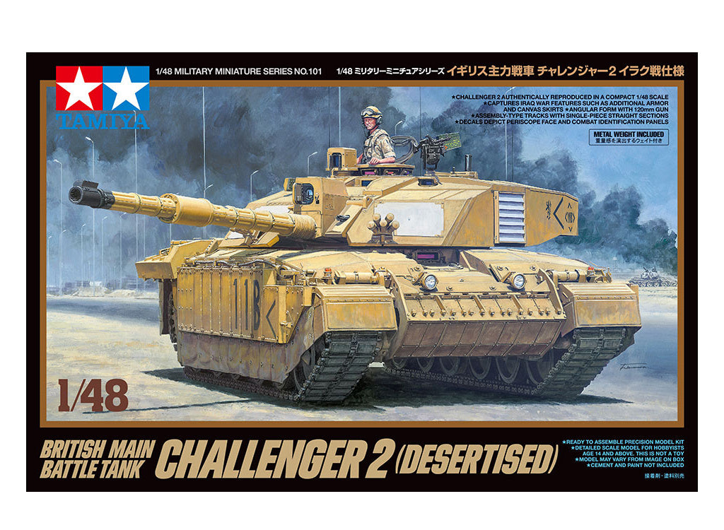 Tamiya 1:48 British Challenger 2 (Desertised) Plastic Model Kit - 32601_02