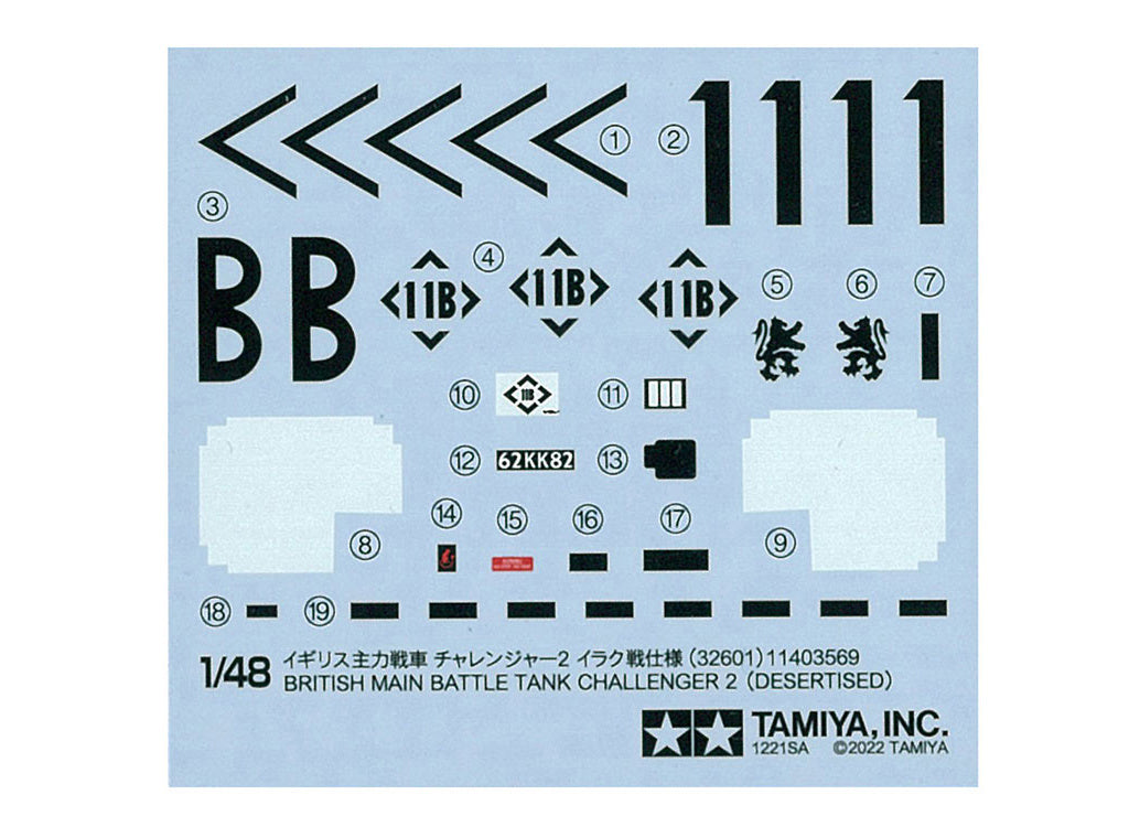 Tamiya 1:48 British Challenger 2 (Desertised) Plastic Model Kit - 32601_10