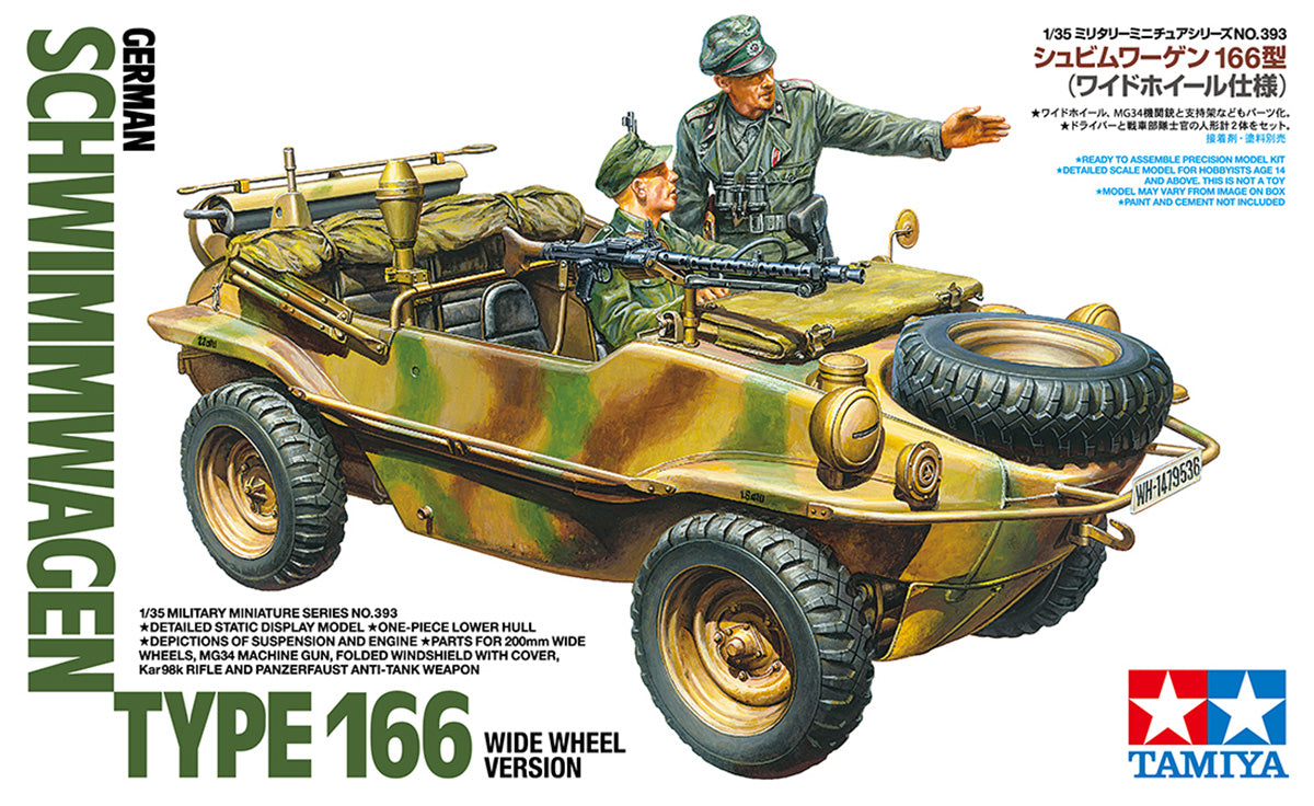 Tamiya  1:35 German Schwimmwagen Type 166  wide wheel version 35393 - 35393_02