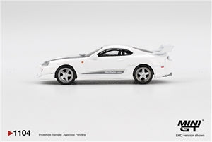 Mini GT  Toyota Supra Veilside Combat V-1  1:64 Diecast Car MGT01104-R white (RHD)