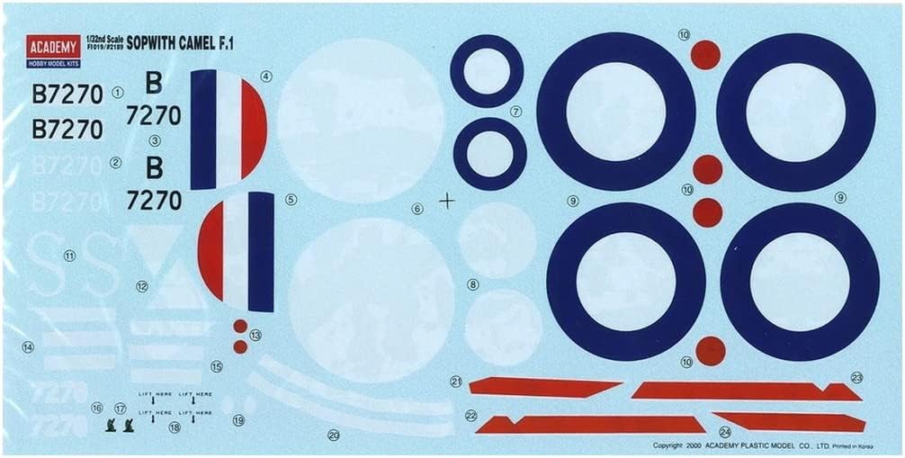 Academy  1:32 Sopwith Camel F.1 WWI Fighter Plastic Model Kit 12109