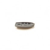 small grey plastic yawl model boat