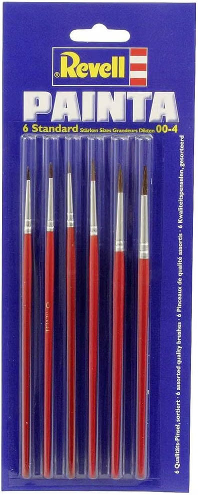 Revell Brush Set 29621 pack of 6 brushes Painta Standard