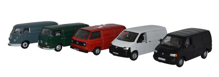Oxford Diecast 1:76  76SET66 5 piece VW Van SET T1/T2/T3/T4/T5