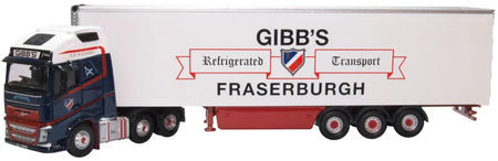 Model truck with 'Gibbs Refrigerated Transport Fraserburgh' branding on a white background