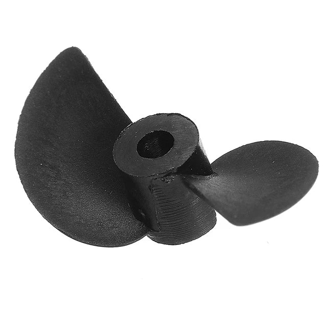 Black  2 blade propeller on a white background
