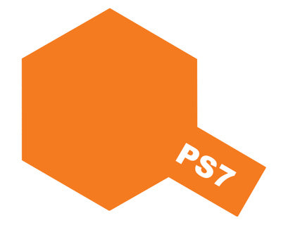 Tamiya PS-7 orange polycarbonate spray paint colour swatch