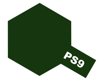 Tamiya PS-9 Green Polycarbonate srpay paint colour swatch