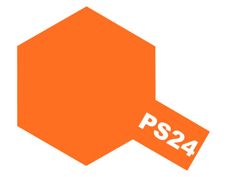 Tamiya PS24 Fluorescent orange Polycarbonate Spray Paint colour  swatch