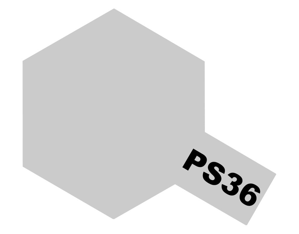 Tamiya PS-36 Transluscent silver Polycarbonate spray paint  Colour swatch
