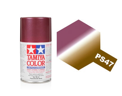 Tamiya ps-47 Iridescent pink/gold polycarbonate spray paint colour swatch