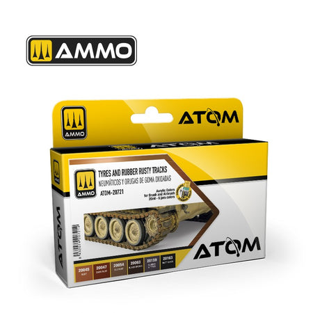 Ammo packaging for ATQM with a model tank image on a white background