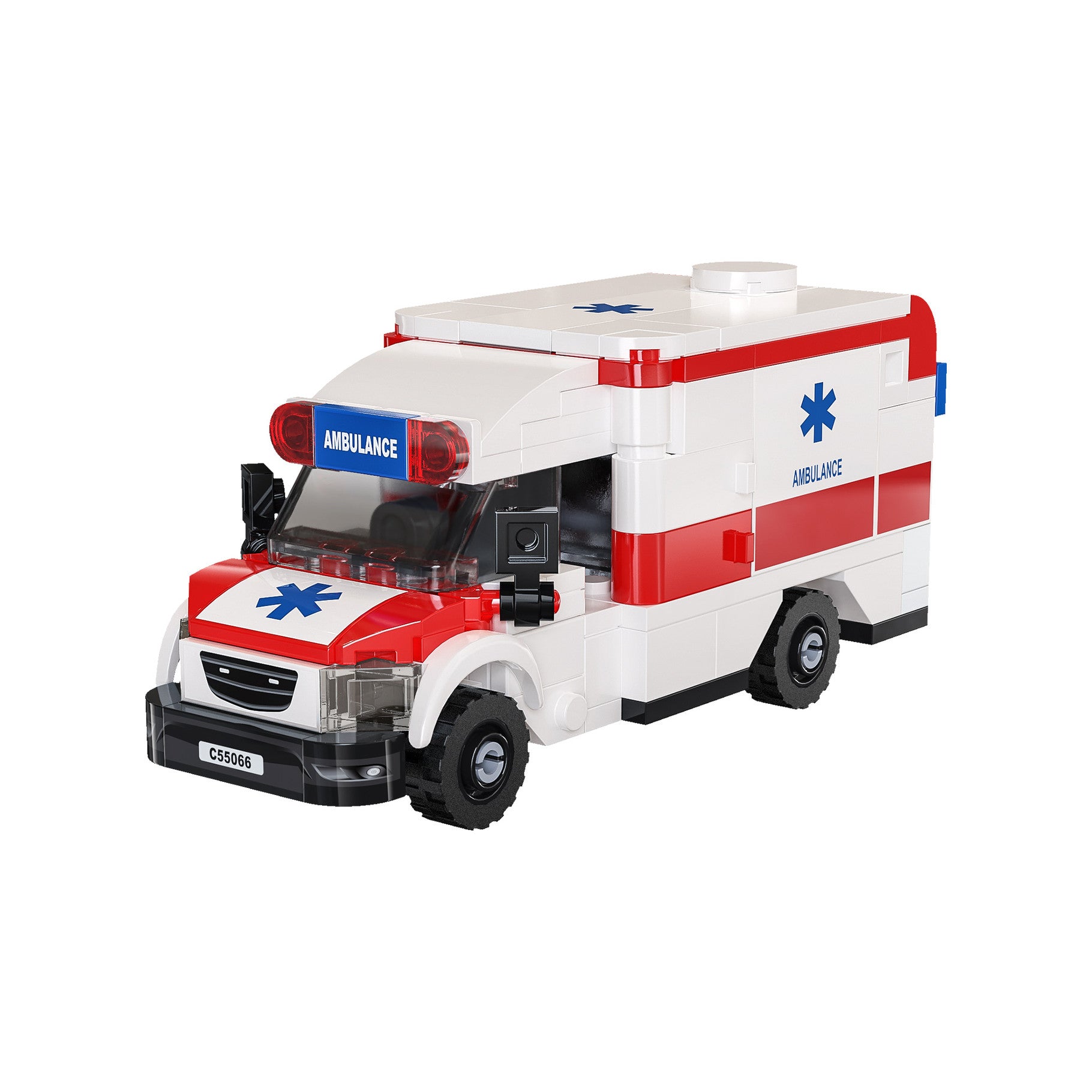 Brick Model of an  ambulance on a white background