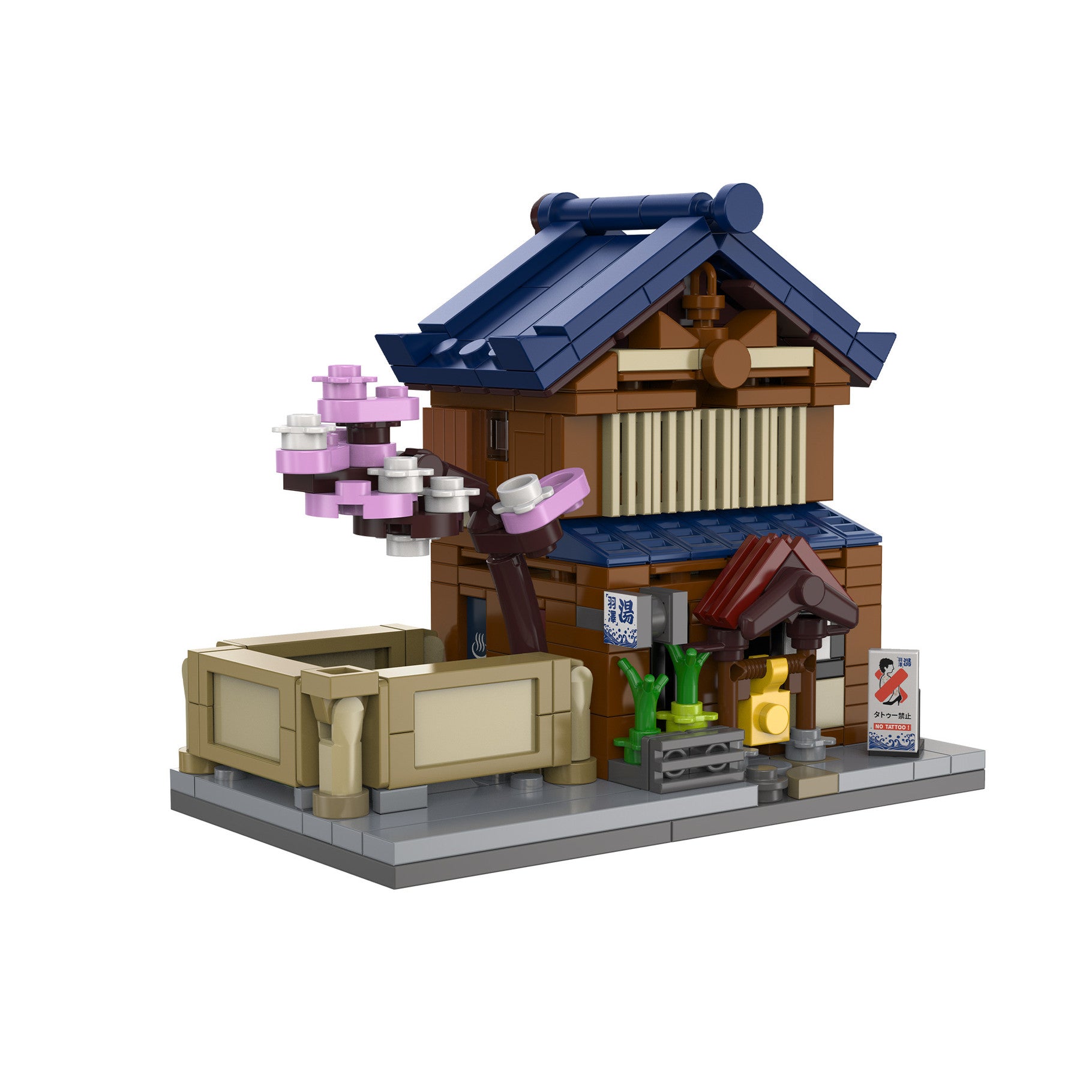 Brick Model set with a traditional design on a white background