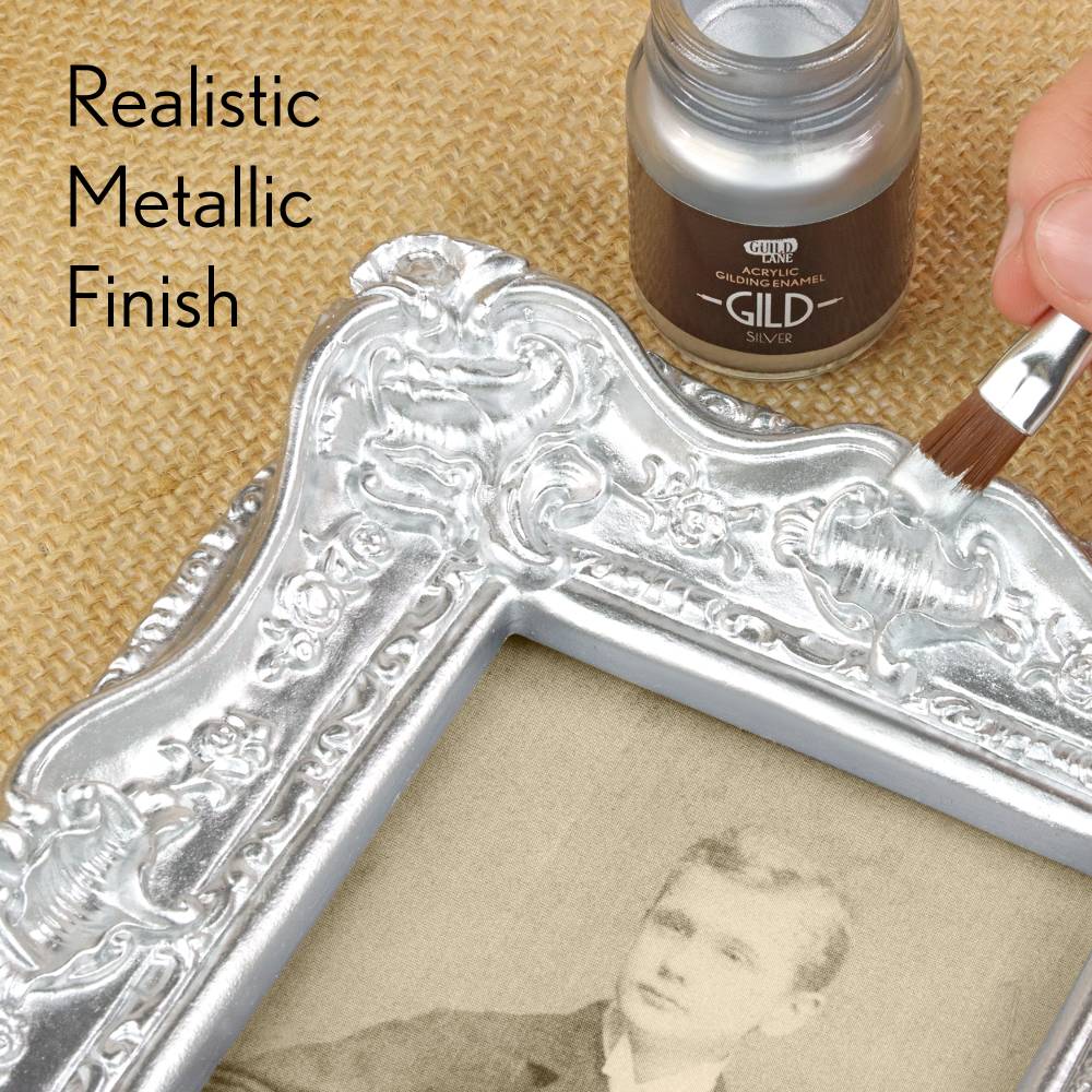 Silver Gild  Acrylic Gilding Enamel Paint 30ml