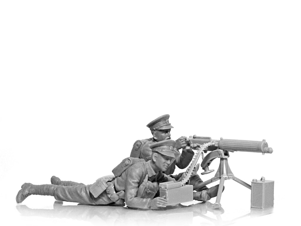 ICM 1/35 WWI British Vickers MG Crew (Vickers MG & 2 Figures)