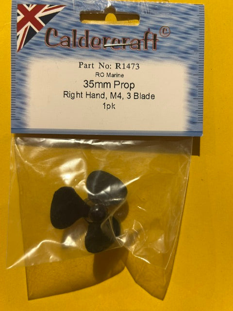 Marine propeller with packaging on a yellow background