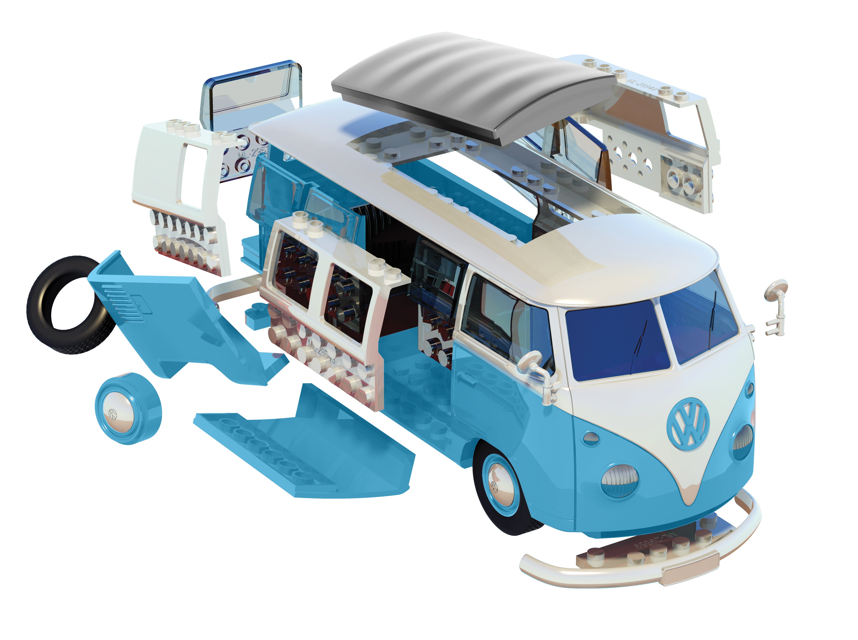 Airfix Quickbuild Volkswagen Camper Van (Blue)