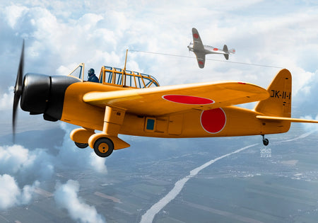 Watanabe K11W1 'Shiragiku 1943' Japanese Training Plane 1:72 Plastic Model Kit KPH7235