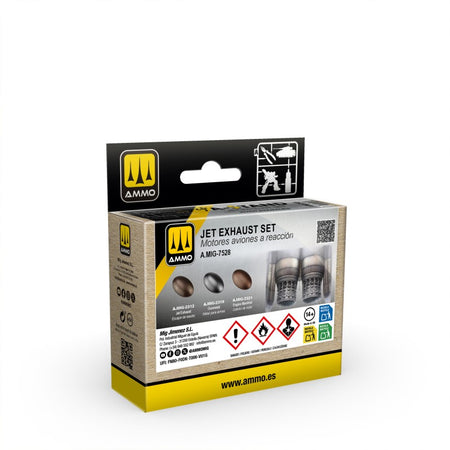 Jet Exhaust Paint Set  A.MIG-7528 By Ammo