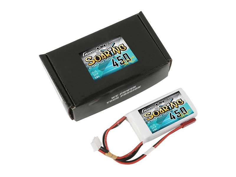 Gens Ace O-GT3S0450-30JST Soaring 3S 11.1V 450 mAh 30C Lipo with JST Connector