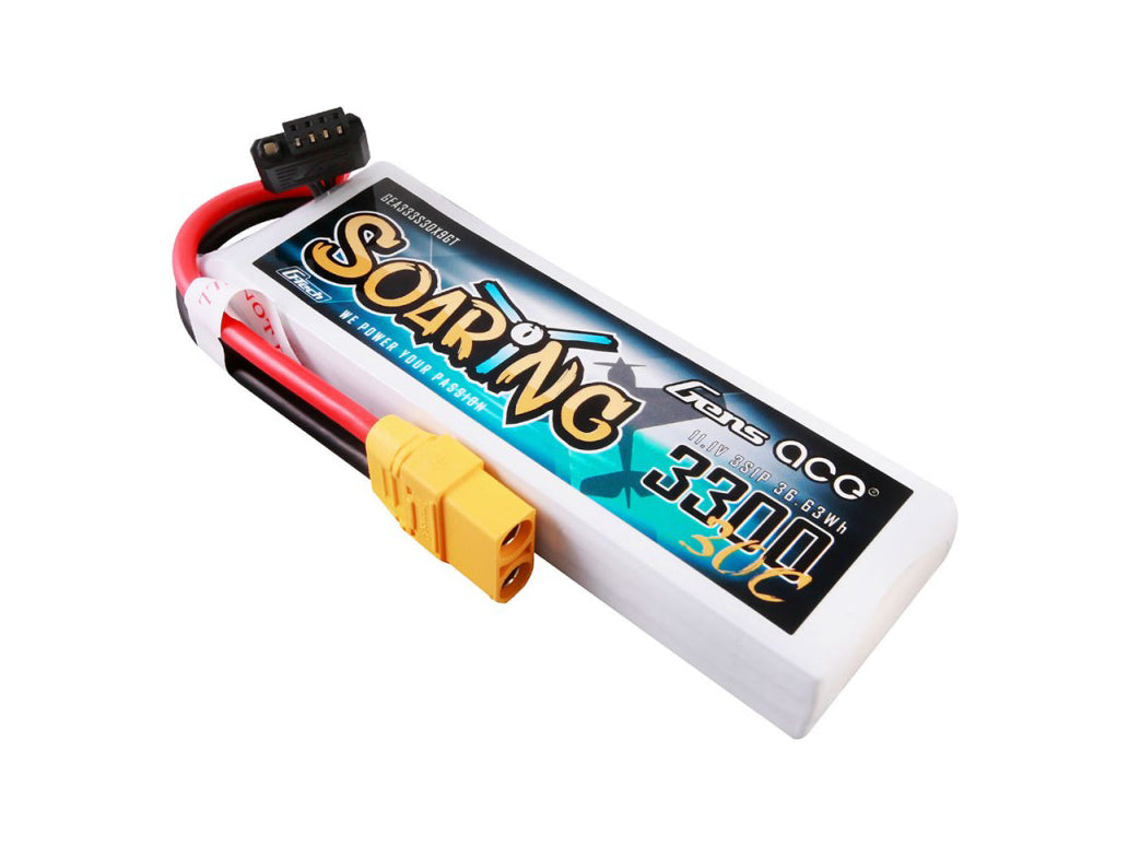 Gens ace O-GT3S3300-30X9 Soaring 3S 11.1V 3300mAh 30C with XT90 Connector